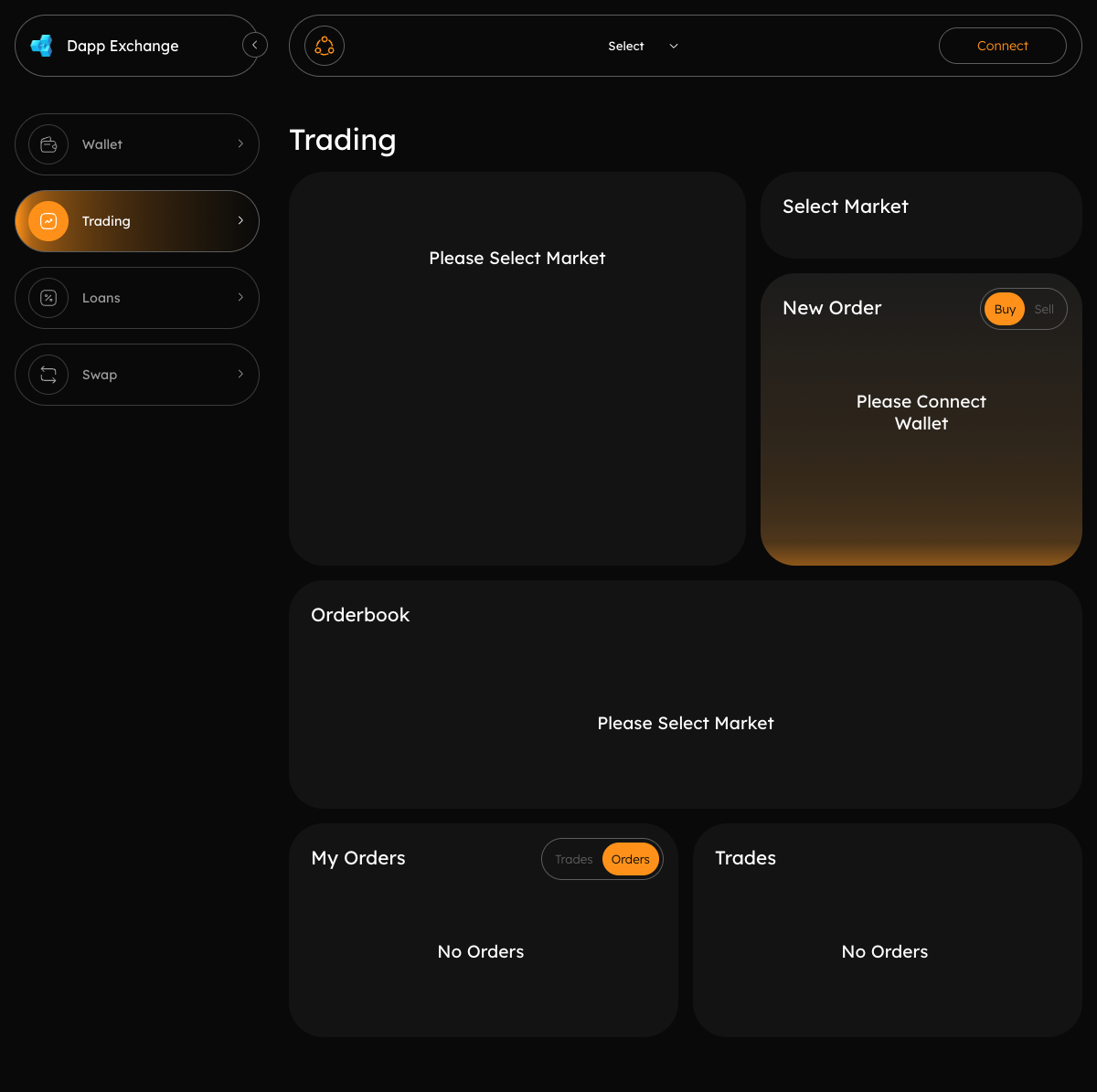 DAPP Exchange screenshot
